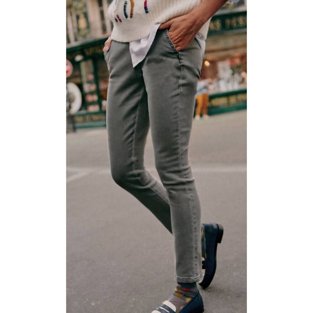 Sezane Clara Trousers in light grey sz 36/US 4